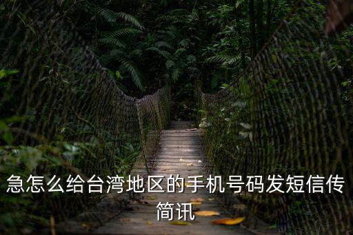 急怎么給臺灣地區的手機號碼發短信傳簡訊
