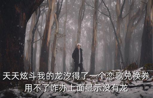 天天炫斗我的龍汐得了一個戀歌兌換券用不了咋辦上面顯示沒有龍