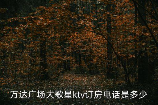 萬達(dá)廣場大歌星ktv訂房電話是多少