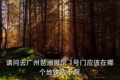 請問去廣州琶洲展館 1號門應該在哪個地鐵站下啊