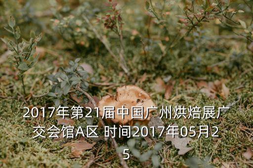 2017年第21屆中國(guó)廣州烘焙展廣交會(huì)館A區(qū) 時(shí)間2017年05月25