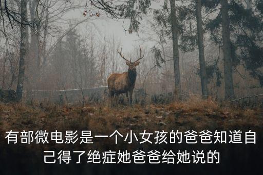 有部微電影是一個小女孩的爸爸知道自己得了絕癥她爸爸給她說的