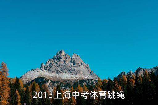 2013上海中考體育跳繩