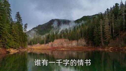 誰有一千字的情書