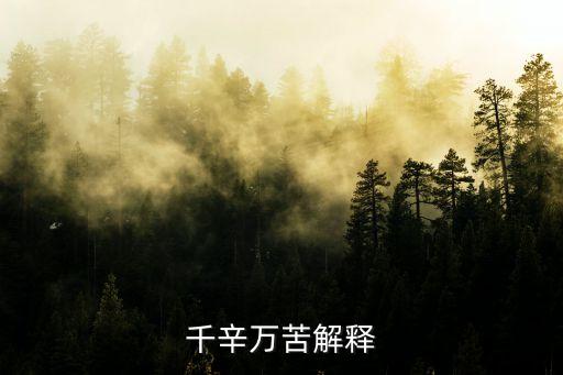 千辛萬(wàn)苦，千辛萬(wàn)苦的意思是什么