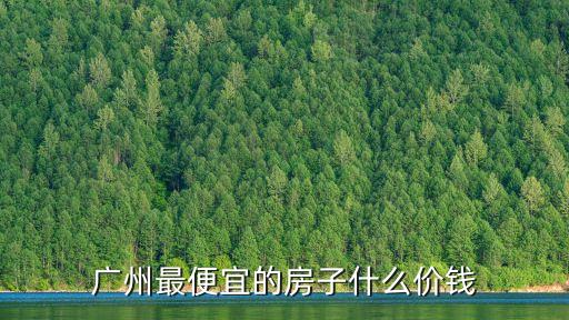 廣州最便宜的房子什么價錢