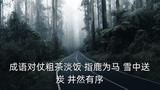 成語對仗粗茶淡飯 指鹿為馬 雪中送炭 井然有序