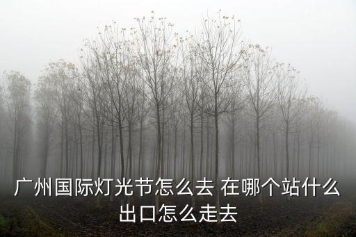 廣州國(guó)際燈光節(jié)怎么去 在哪個(gè)站什么出口怎么走去