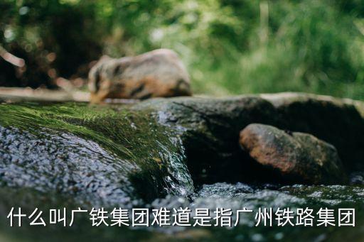 什么叫廣鐵集團難道是指廣州鐵路集團