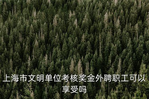 上海市文明單位考核獎金外聘職工可以享受嗎