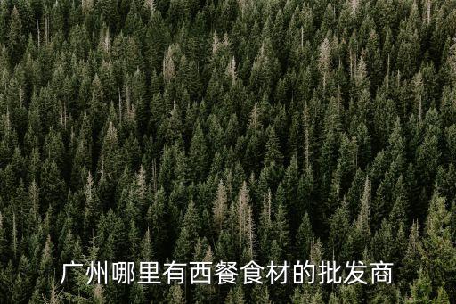 廣州哪里有西餐食材的批發(fā)商