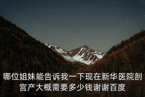 哪位姐妹能告訴我一下現在新華醫院剖宮產大概需要多少錢謝謝百度