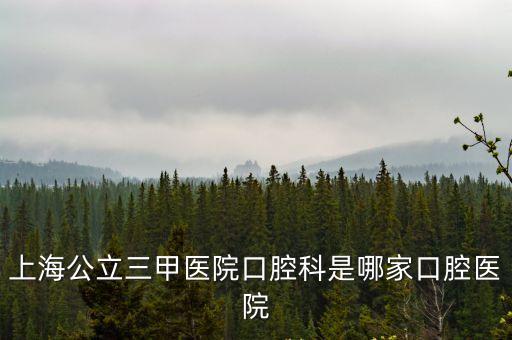 上海市三醫(yī)院口腔科，上海公立三甲醫(yī)院口腔科到底是哪家