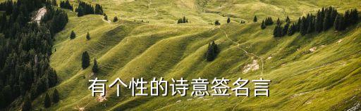 詩句簽名，詩句最傷感的個性簽名