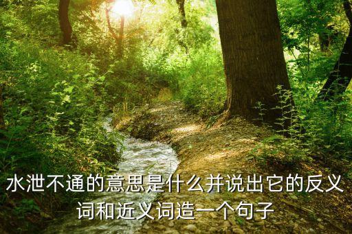 水泄不通，水泄不通泄什么意思