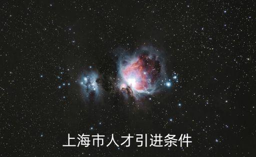 上海市優秀人才吸引政策，上海市人才引進條件