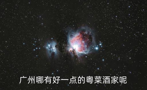 廣州美食酒哪里好吃，廣州的哪個酒家好吃