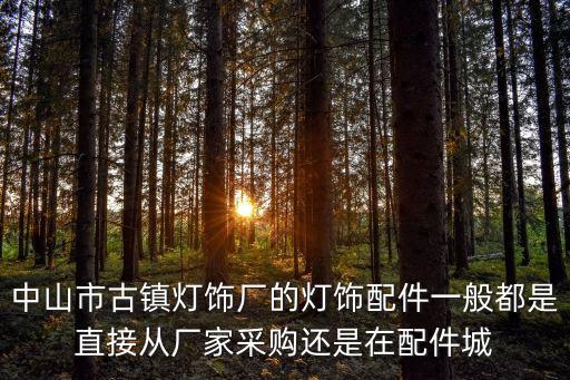 中山市古鎮燈飾廠的燈飾配件一般都是直接從廠家采購還是在配件城