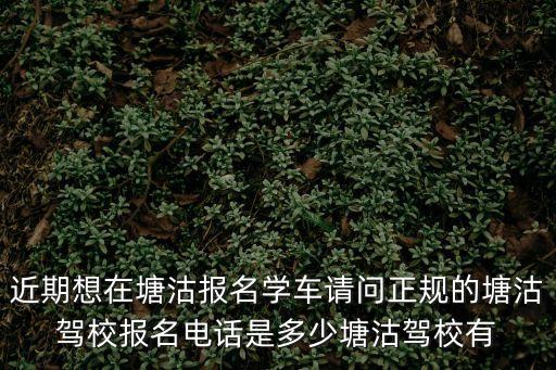 近期想在塘沽報名學車請問正規的塘沽駕校報名電話是多少塘沽駕校有