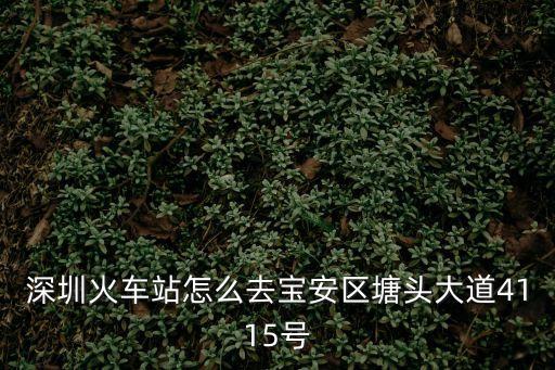 深圳火車站怎么去寶安區(qū)塘頭大道4115號(hào)