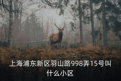 上海市金羽名庭戶型，上海浦東新區(qū)羽山路998弄15號叫什么小區(qū)