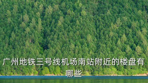廣州地鐵三號線機場南站附近的樓盤有哪些