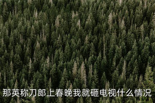 那英稱刀郎上春晚我就砸電視什么情況