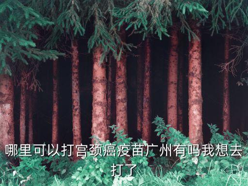 哪里可以打宮頸癌疫苗廣州有嗎我想去打了