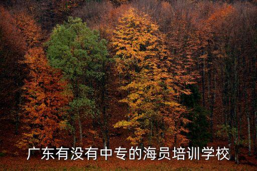 廣東有沒有中專的海員培訓(xùn)學(xué)校
