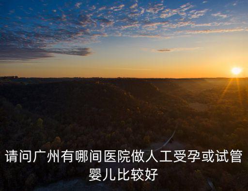 請問廣州有哪間醫院做人工受孕或試管嬰兒比較好
