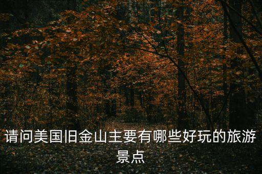 請問美國舊金山主要有哪些好玩的旅游景點