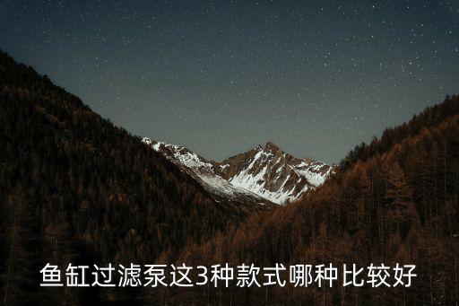 魚缸過濾泵這3種款式哪種比較好