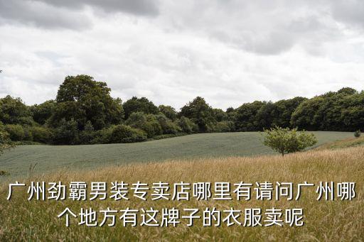 廣州勁霸男裝專賣店哪里有請問廣州哪個地方有這牌子的衣服賣呢