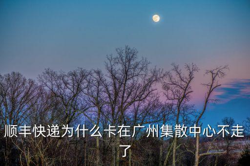 順豐快遞一直停在廣州，誰知道怎么回事順豐發(fā)了3天怎么還在廣州呢