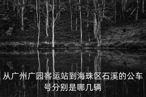 從廣州廣園客運站到海珠區石溪的公車號分別是哪幾輛