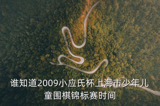誰知道2009小應(yīng)氏杯上海市少年兒童圍棋錦標賽時間
