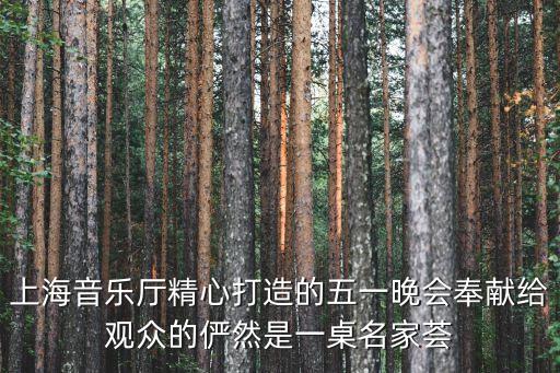 上海市慶祝五一特別節(jié)目，上海音樂廳精心打造的五一晚會奉獻給觀眾的儼然是一桌名家薈