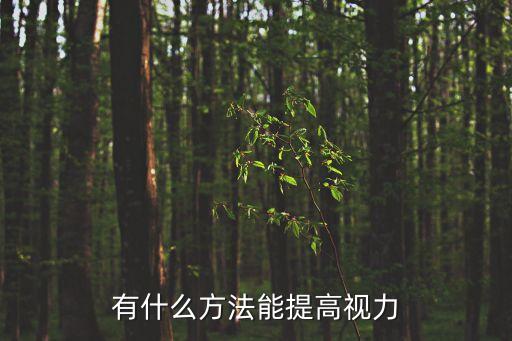 增強視力的方法，什么方法提高視力