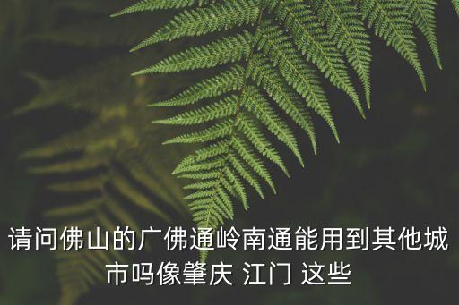 汕尾嶺南通廣州可用么，嶺南通廣州地鐵可用嗎