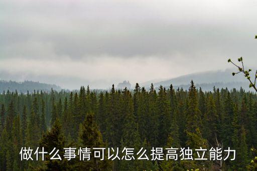 獨(dú)立能力，自立是怎樣能力