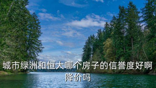 城市綠洲和恒大哪個房子的信譽度好啊降價嗎