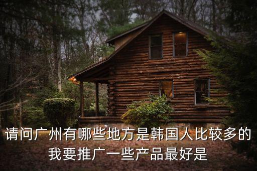 韓國人在廣州的街道，請問廣州有哪些地方是韓國人比較多的我要推廣一些產品最好是