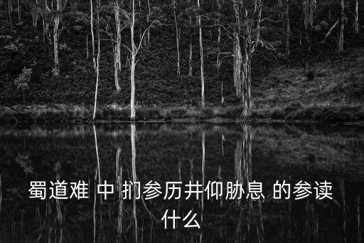 蜀道難 中 捫參歷井仰脅息 的參讀什么