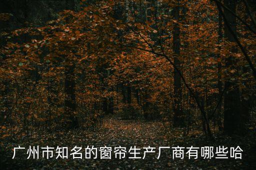 廣州市知名的窗簾生產廠商有哪些哈