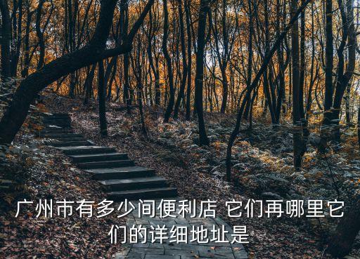 廣州市有多少間便利店 它們再哪里它們的詳細地址是