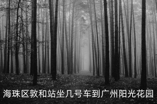 海珠區(qū)敦和站坐幾號車到廣州陽光花園