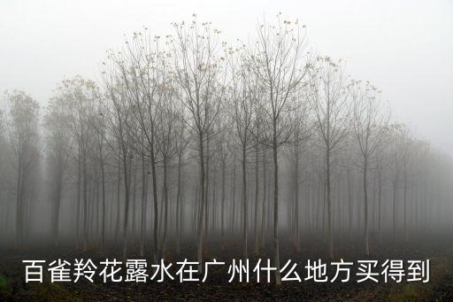 百雀羚花露水在廣州什么地方買得到