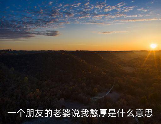 一個朋友的老婆說我憨厚是什么意思