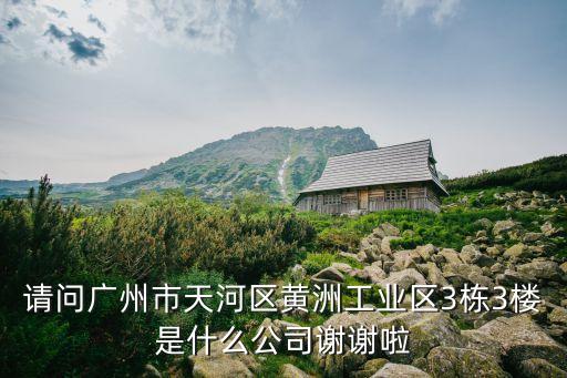 廣州億利佳公司，請問廣州市天河區黃洲工業區3棟3樓是什么公司謝謝啦
