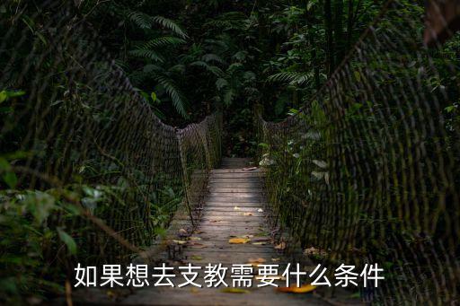 如果想去支教需要什么條件